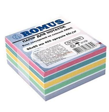 Папір для нотаток Romus Люкс непроклеєний 85х85 мм 400 арк. (R880894) Папір для нотаток Romus Люкс непроклеєний 85х85 мм 400 арк. (R880894)