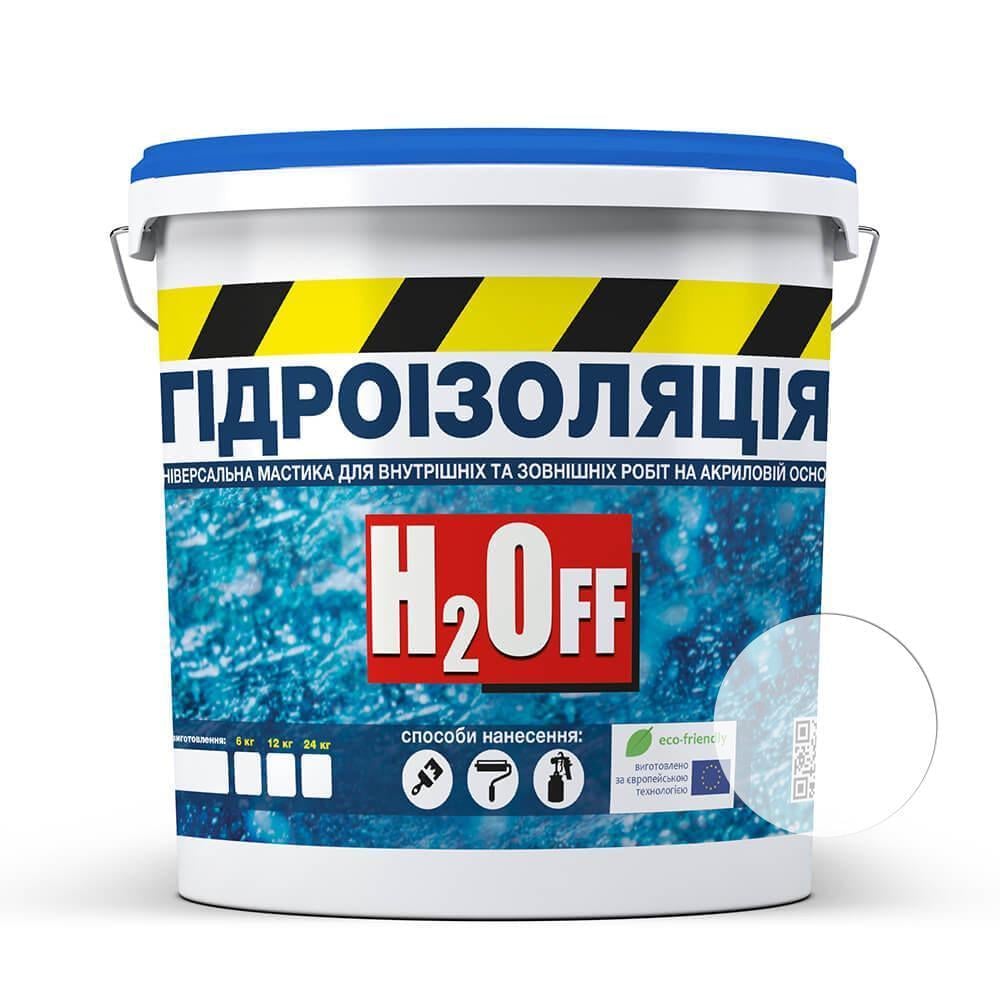 Гидроизоляция-краска универсальная акриловая Skyline H2Off 1 кг Прозрачный (2818448808)