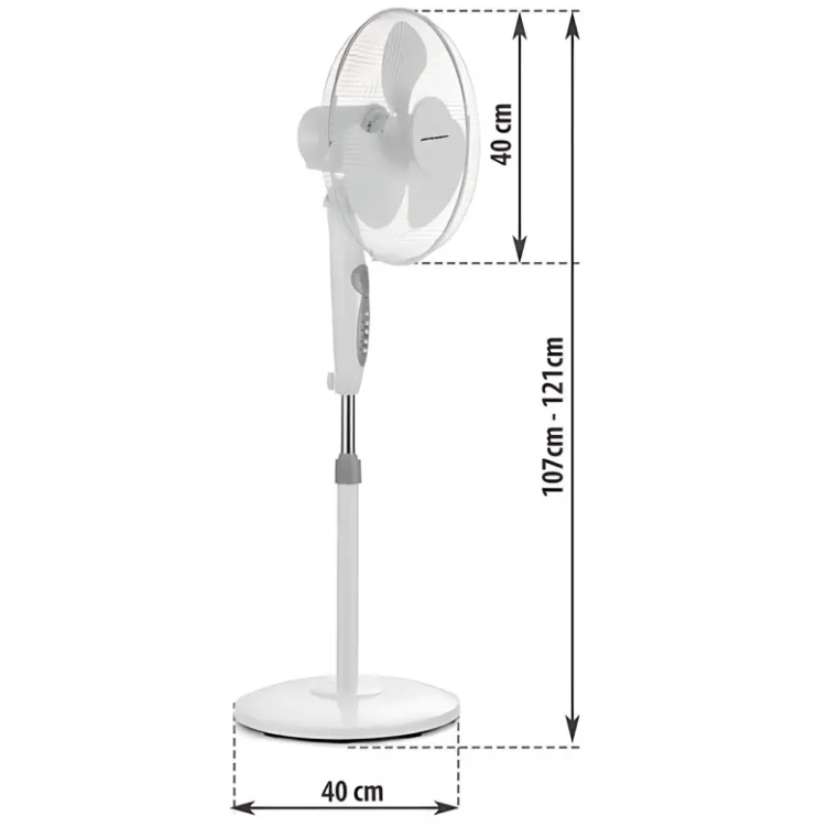Вентилятор підлоговий Shihud з підставкою (45825-_1061) - фото 3