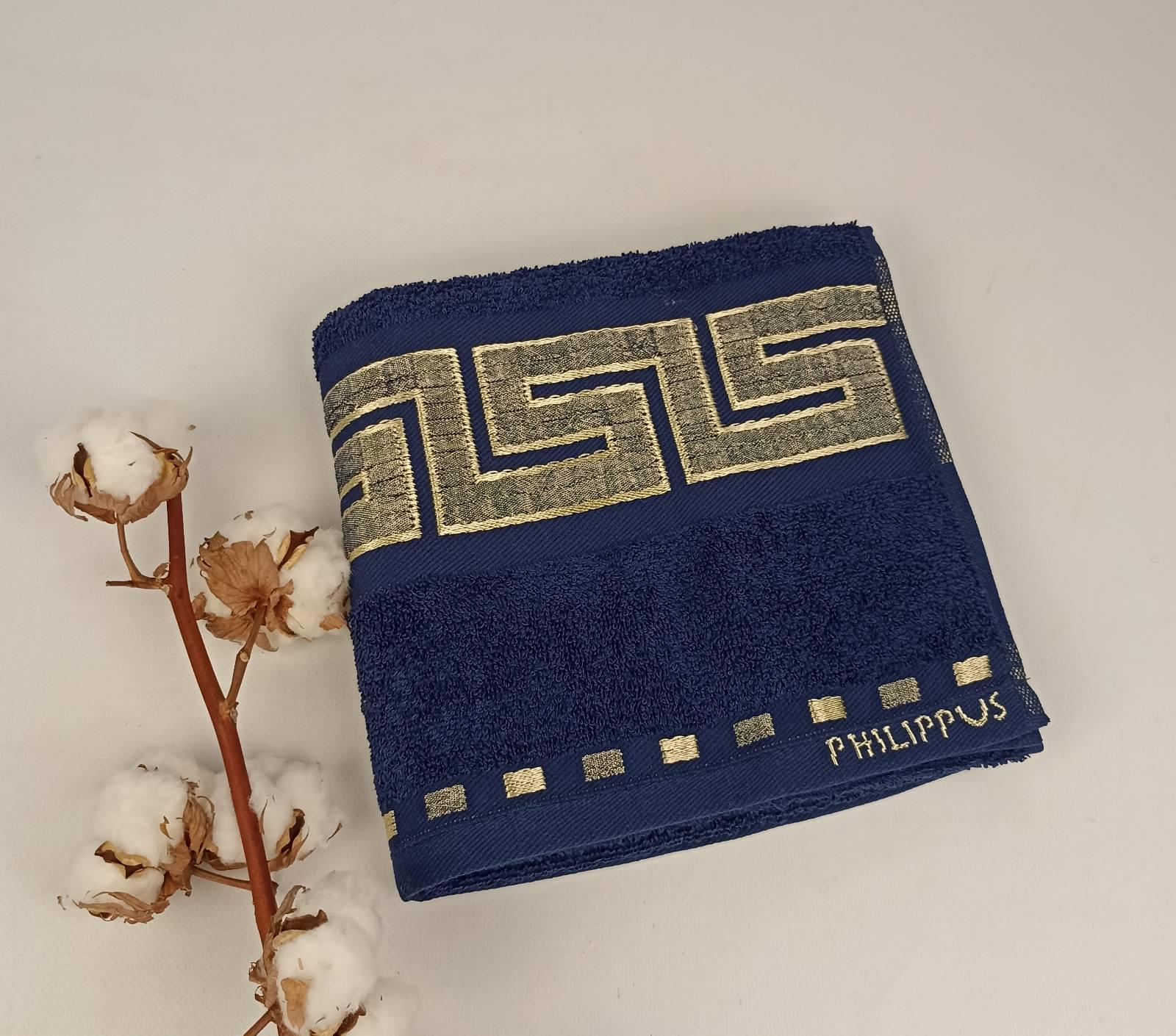 Рушник Philippus Collesium Krinkil Greek Cotton 50х90 см Синій (Е261) - фото 1