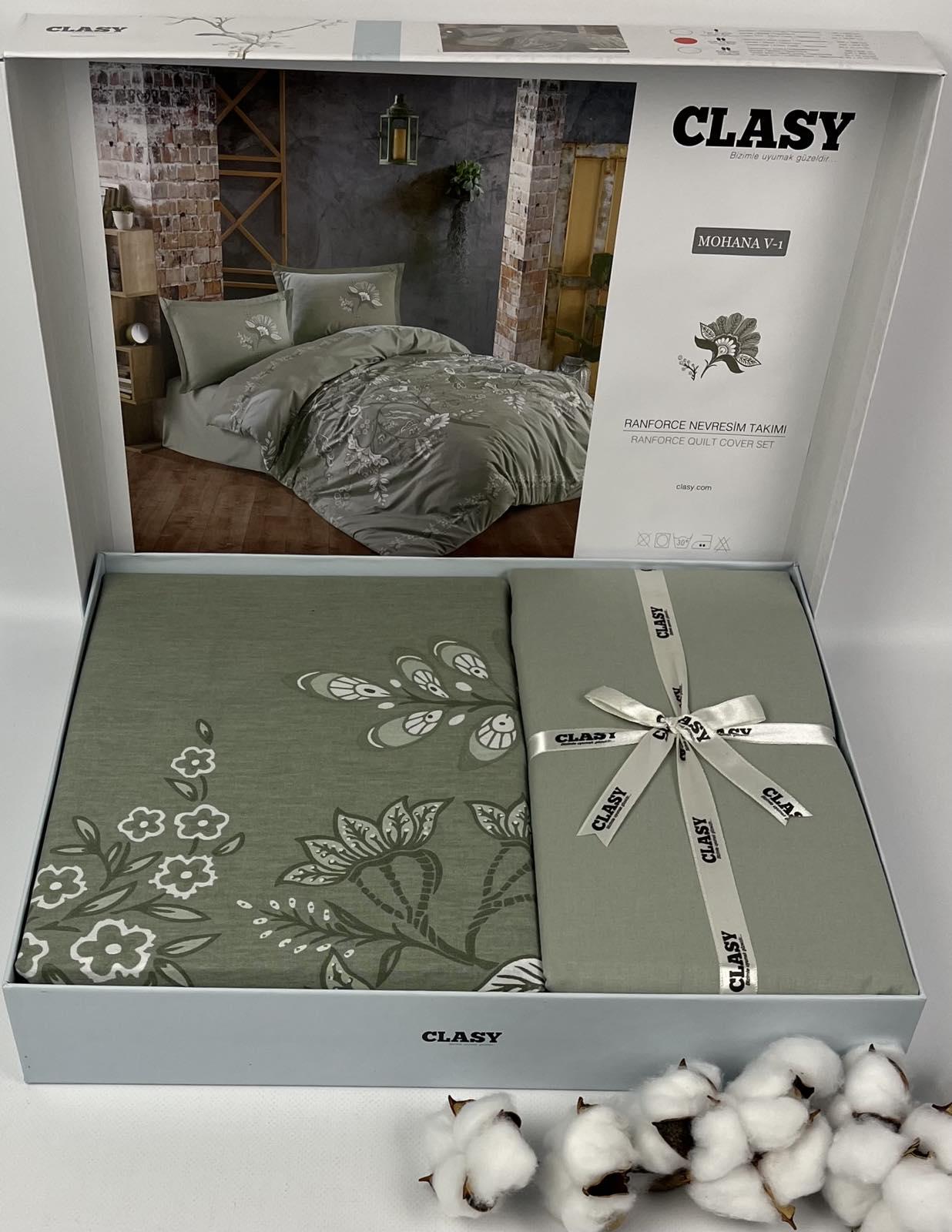 Комплект постельного белья Clasy Mohana V1 200x220 см ранфорс Mint (CN23489)