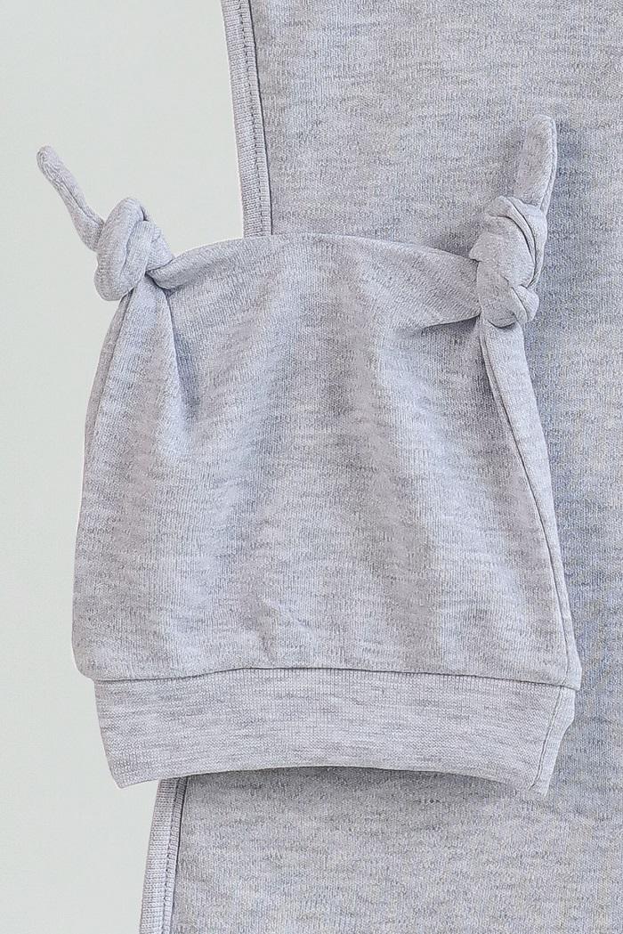 Пелюшка-кокон з шапочкою дитяча утеплена на блискавці 0-3 міс Сірий (MG173) - фото 4 Пелюшка-кокон з шапочкою дитяча утеплена на блискавці 0-3 міс Сірий (MG173) - фото 4