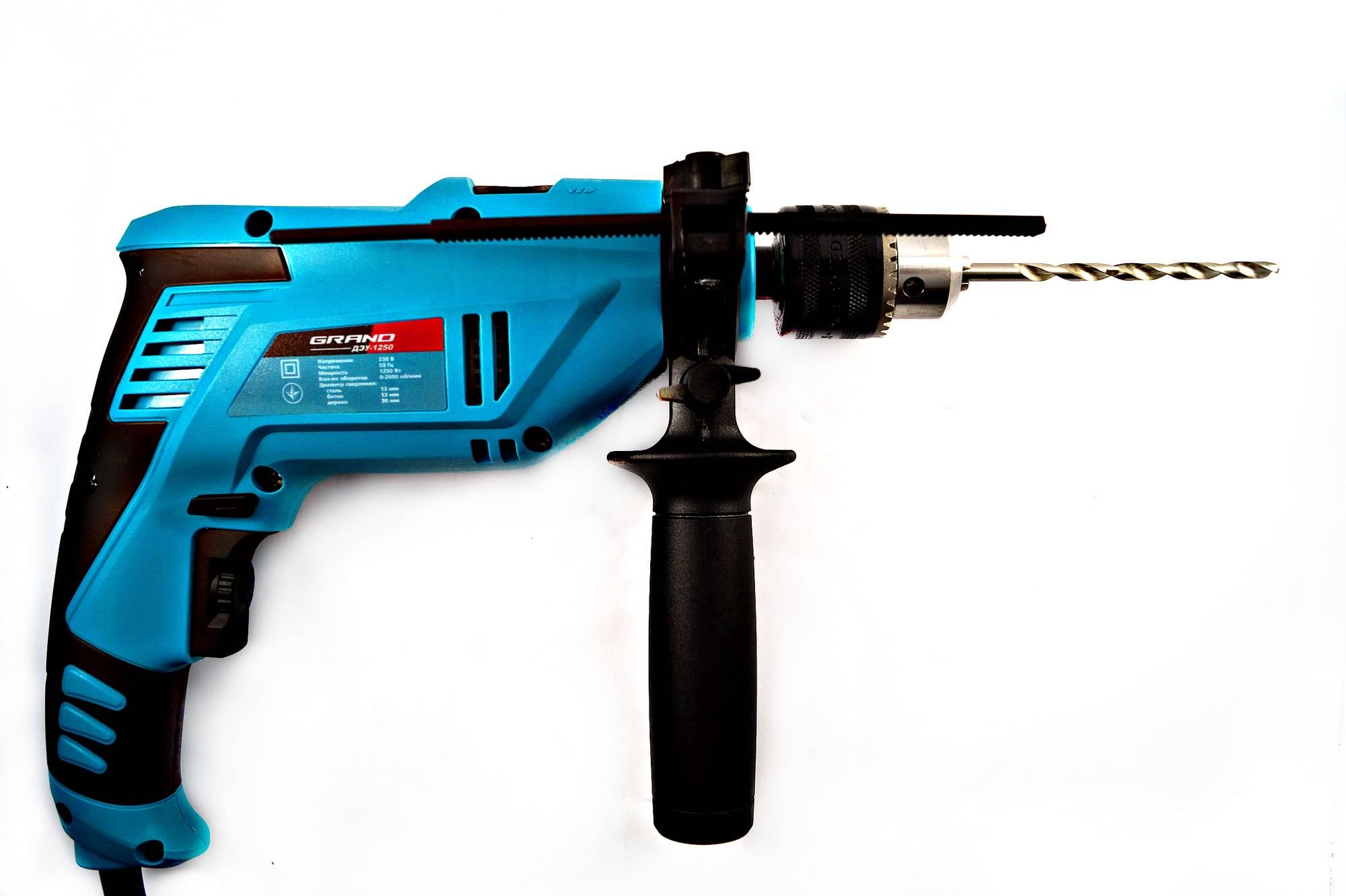 Дрель ударная Grand ДЭУ-1250 (107) - фото 7