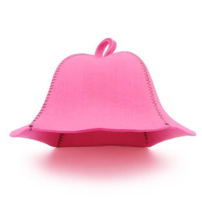 Шапка для лазні Luxyart Ковпак фетр Рожевий (XL-011)