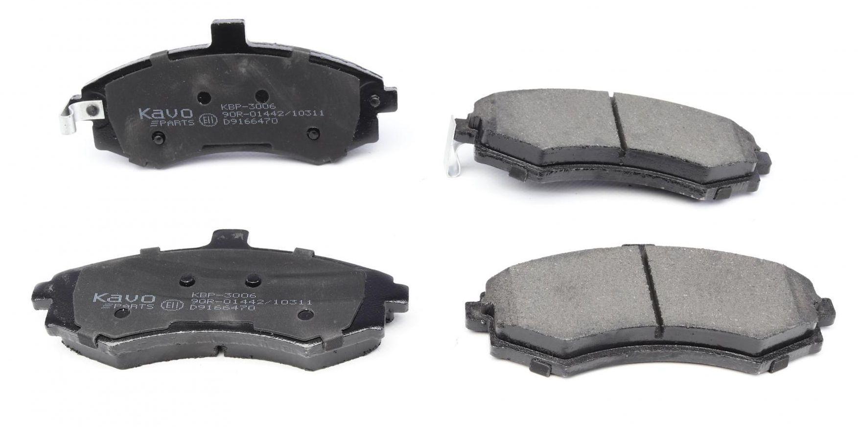 Колодки тормозные передние KAVO PARTS Hyundai Elantra/Avante 00-10/Kia Cerato 04-09 (KBP-3006 KAVO PARTS)