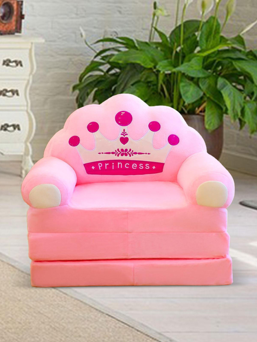 Кресло плюшевое Princess раскладное в детскую комнату для девочек 120 см Светло-розовый (280011) Кресло плюшевое Princess раскладное в детскую комнату для девочек 120 см Светло-розовый (280011)