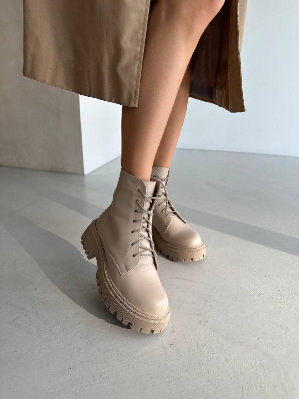 Ботинки женские кожаные демисезонные р. 35 Латте (5584-4д/35)