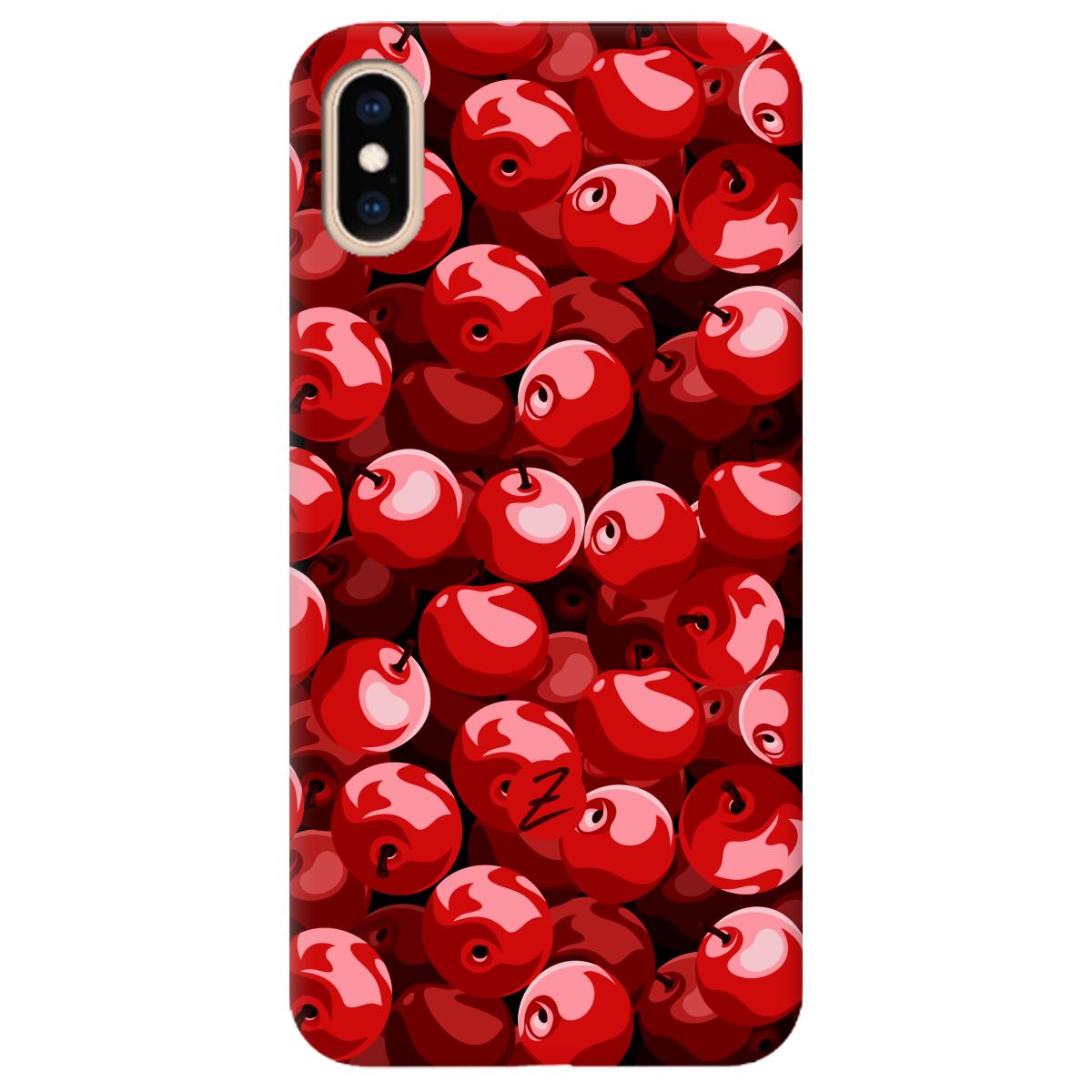 Силиконовый чехол Zorrov для Apple iPhone XS - Cherry (11210040206052088)