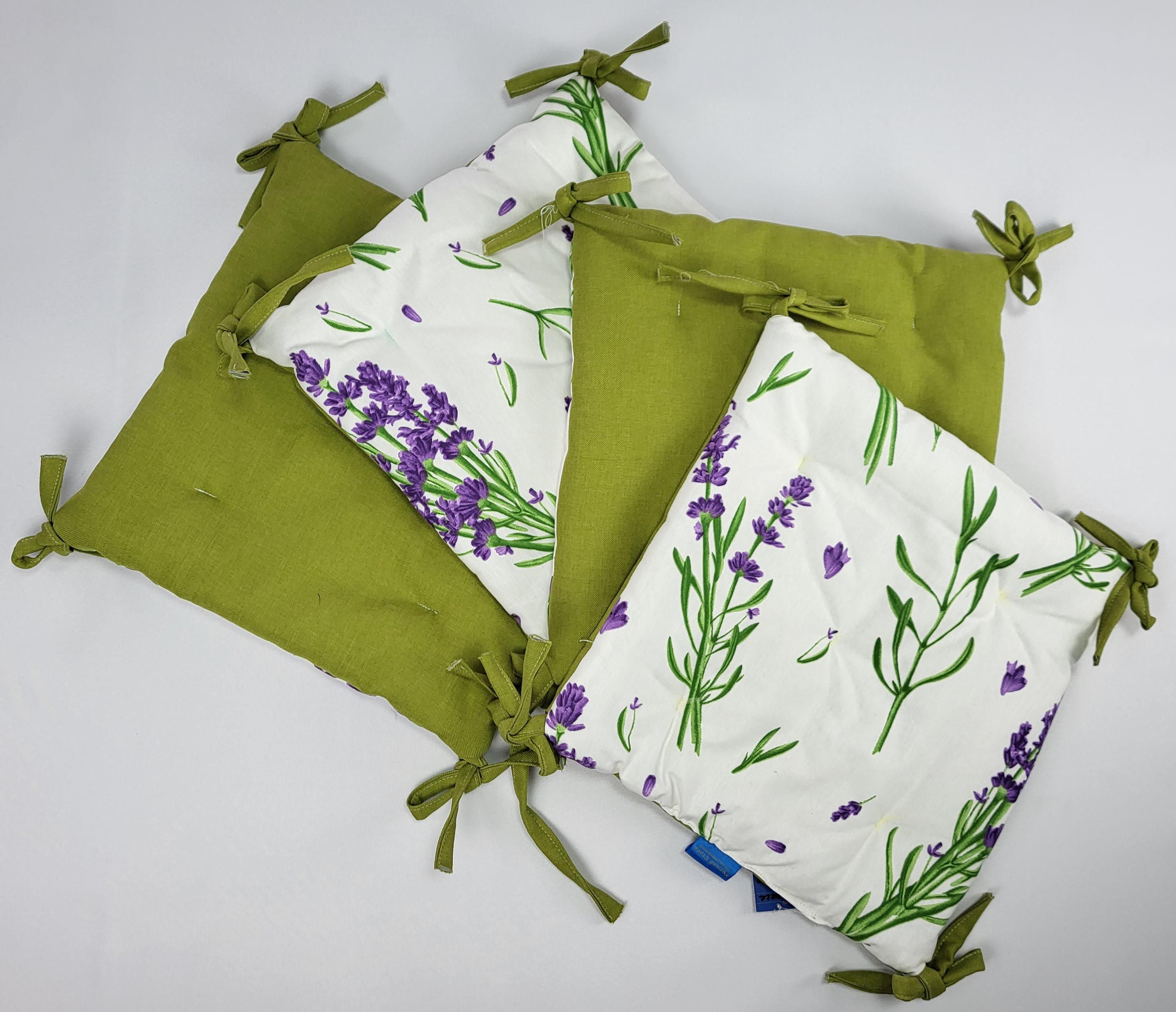 Подушка на стул квадратная с цветочным принтом 40x40 см (1403) - фото 4