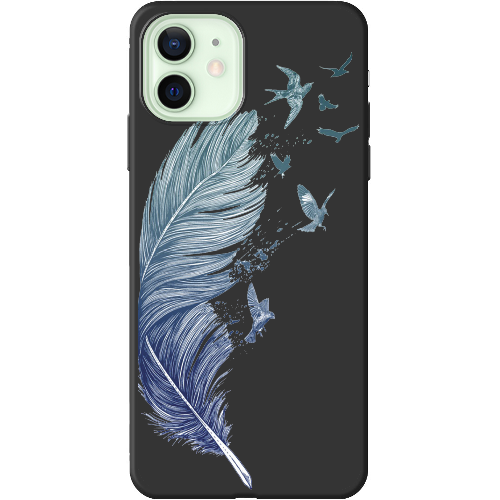 Чехол Boxface iPhone 12 mini Feather Черный силикон (41084-cc38-41088)