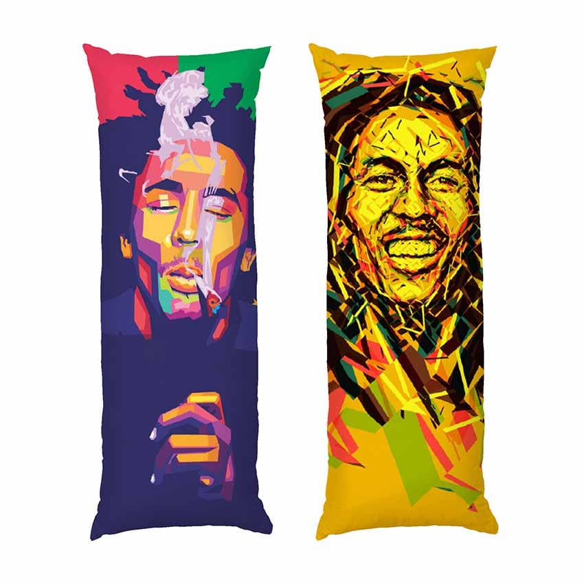 Подушка дакимакура Bob Marley Musician габардин 150х50 см (113139-3)