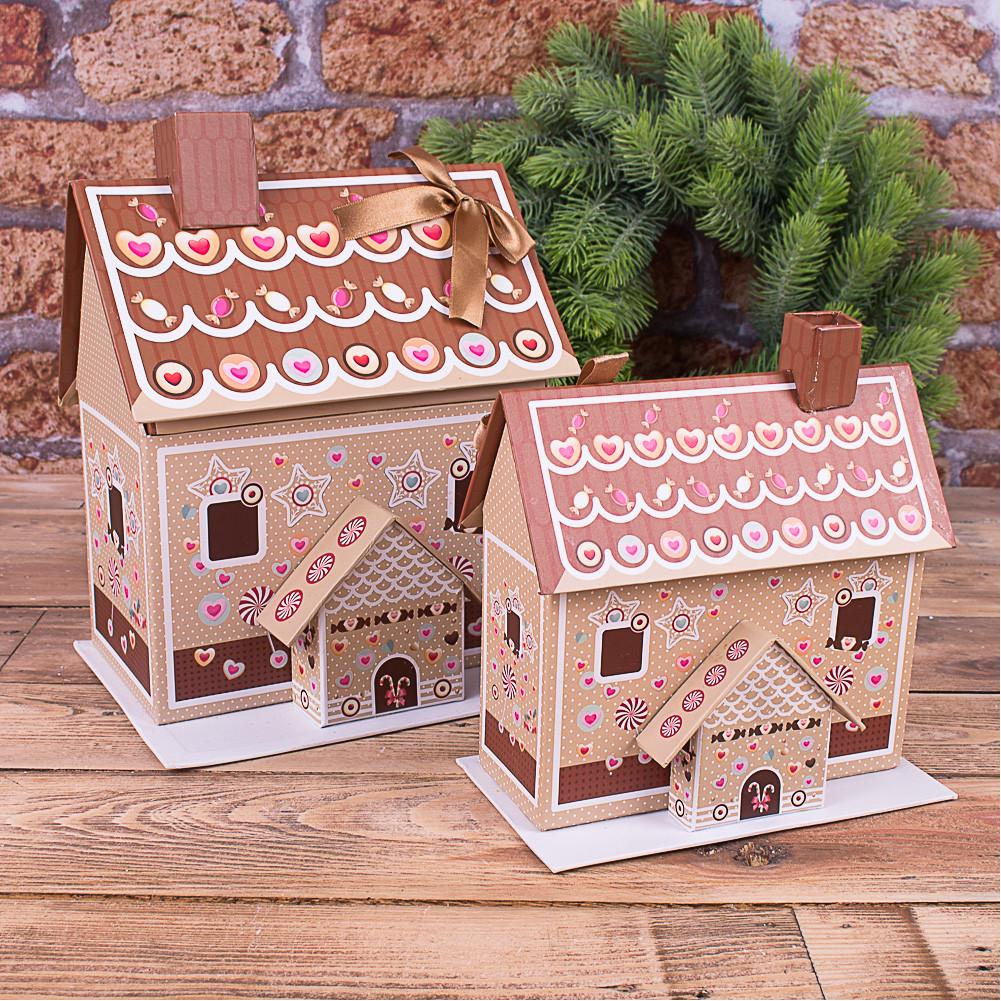 Коробка подарочная Пряничный домик 2 шт. (4379)