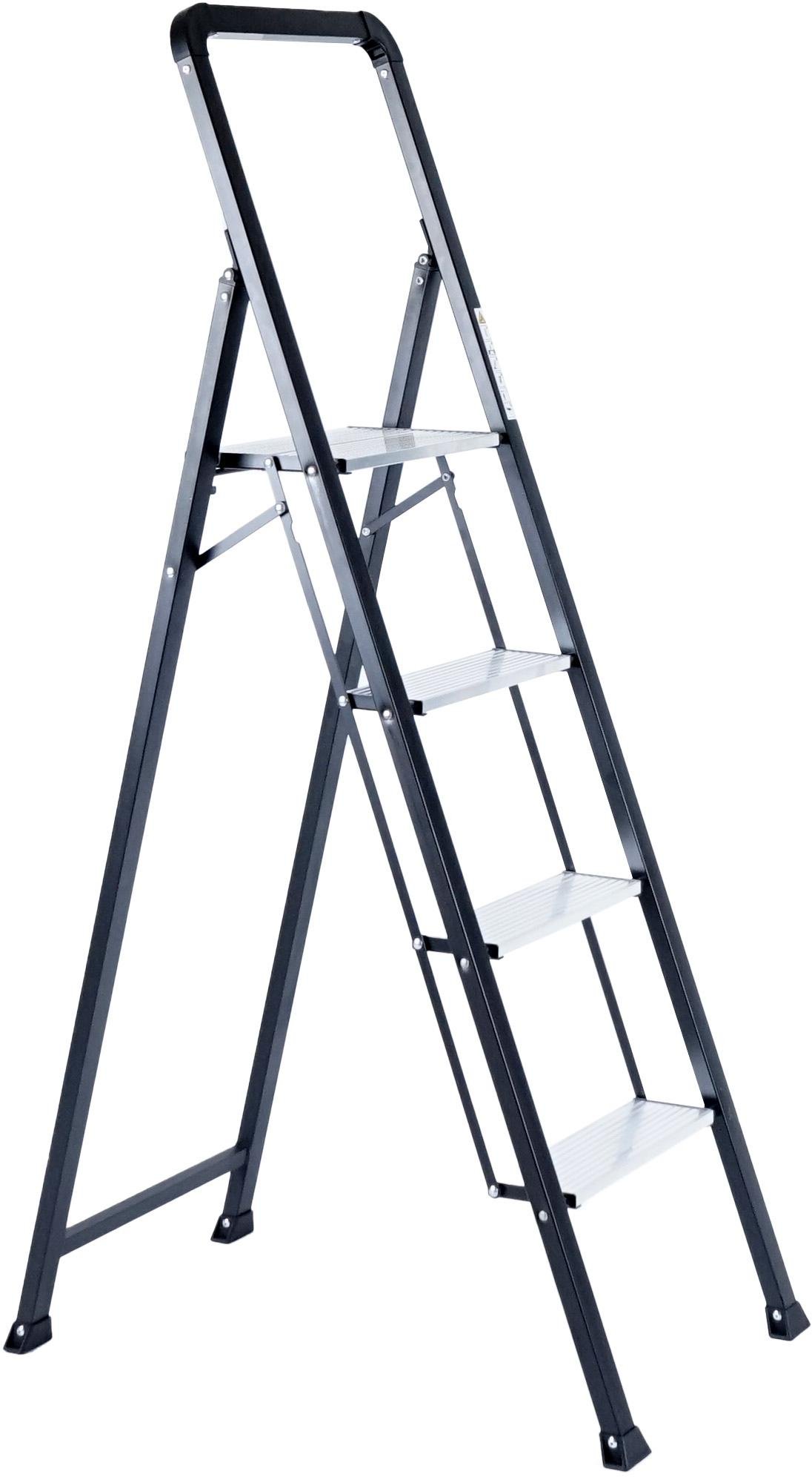 Лестница Aloft бытовая комбинированная 4 ступеньки Черный (SLA-04)