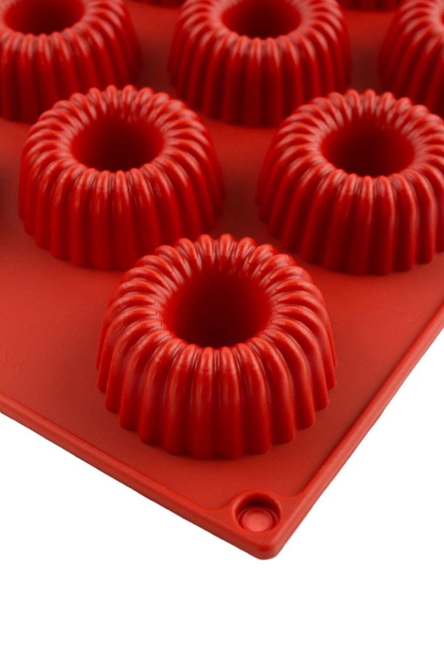 Форма силіконова One Chef для випічки Профі Канапе d 5 см h 2 см на 12 осередків Червоний - фото 2