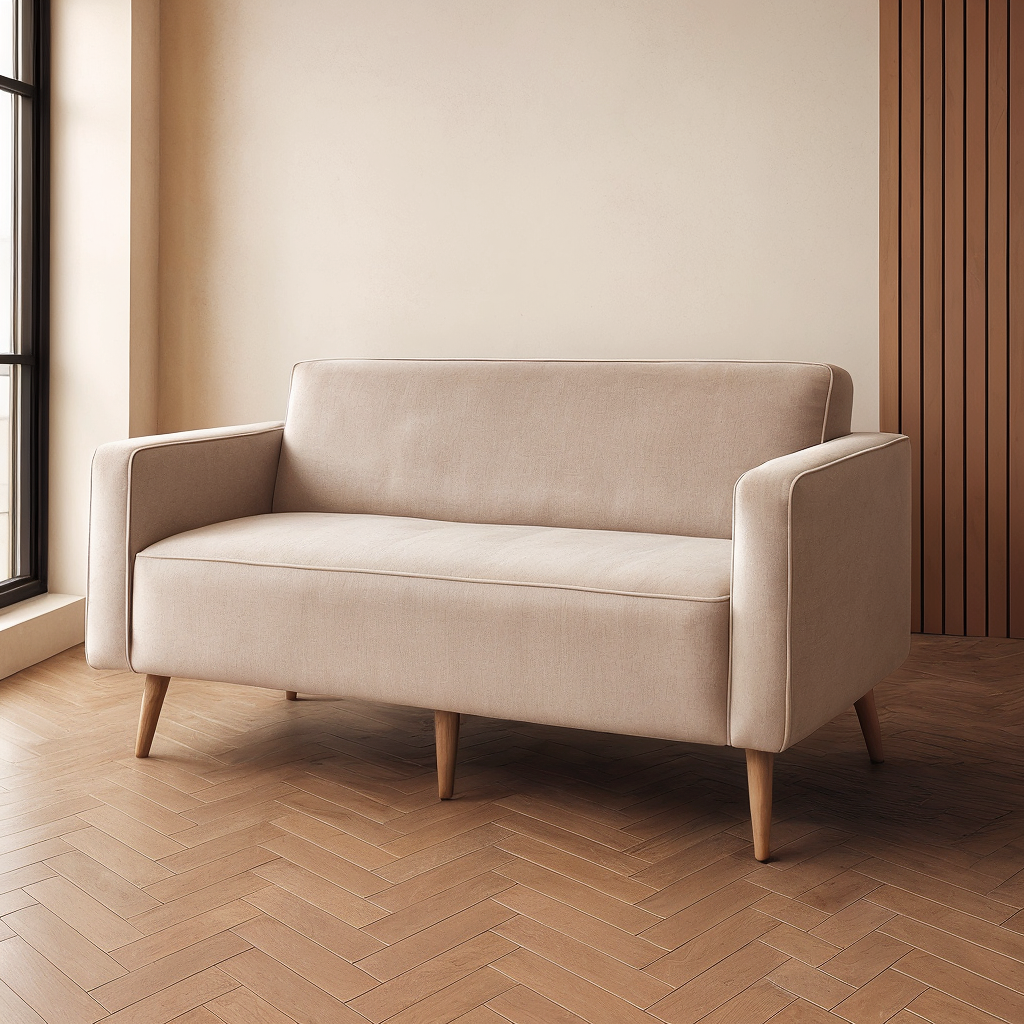 Диван офисный Tobi Sho Селдон с подлокотниками 2060х680х770 мм велюр Крокус Бежевый/07 (68dp6fr1)