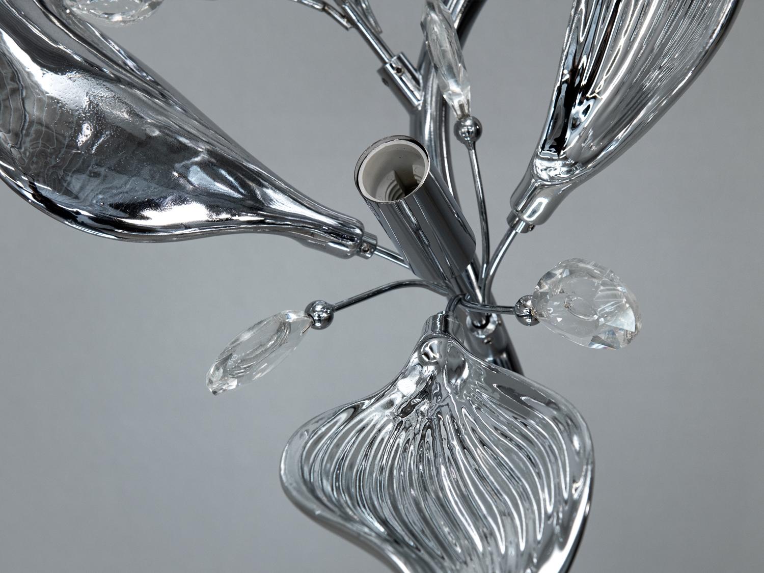 Торшер з керамічними елементами на 5 ламп Хром (7229-5F HR) - фото 2 Торшер з керамічними елементами на 5 ламп Хром (7229-5F HR) - фото 2