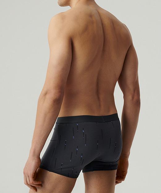 Комплект трусов-боксеров мужских Atlantic 3MH-210 с нашивной резинкой хлопок 3 шт. M Черный/Графитовый/Деним (2596973293) - фото 3 Комплект трусов-боксеров мужских Atlantic 3MH-210 с нашивной резинкой хлопок 3 шт. M Черный/Графитовый/Деним (2596973293) - фото 3