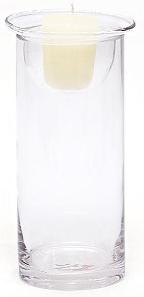 Подсвечник стеклянный 18,5х9,5 см со съемным стаканом (BD-527-C11)