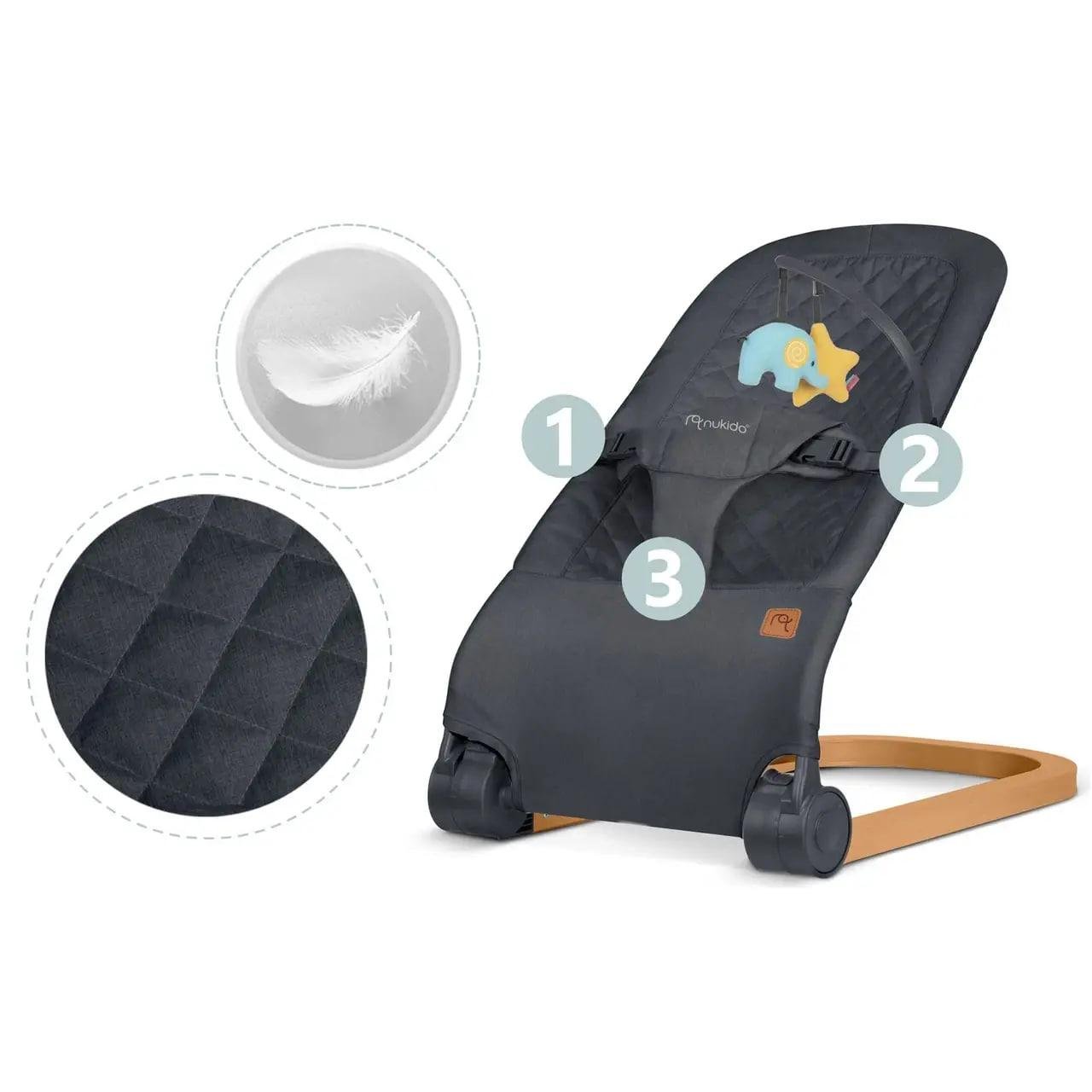 Дитяче крісло з іграшками Nukido 705202 Антрацит - фото 4