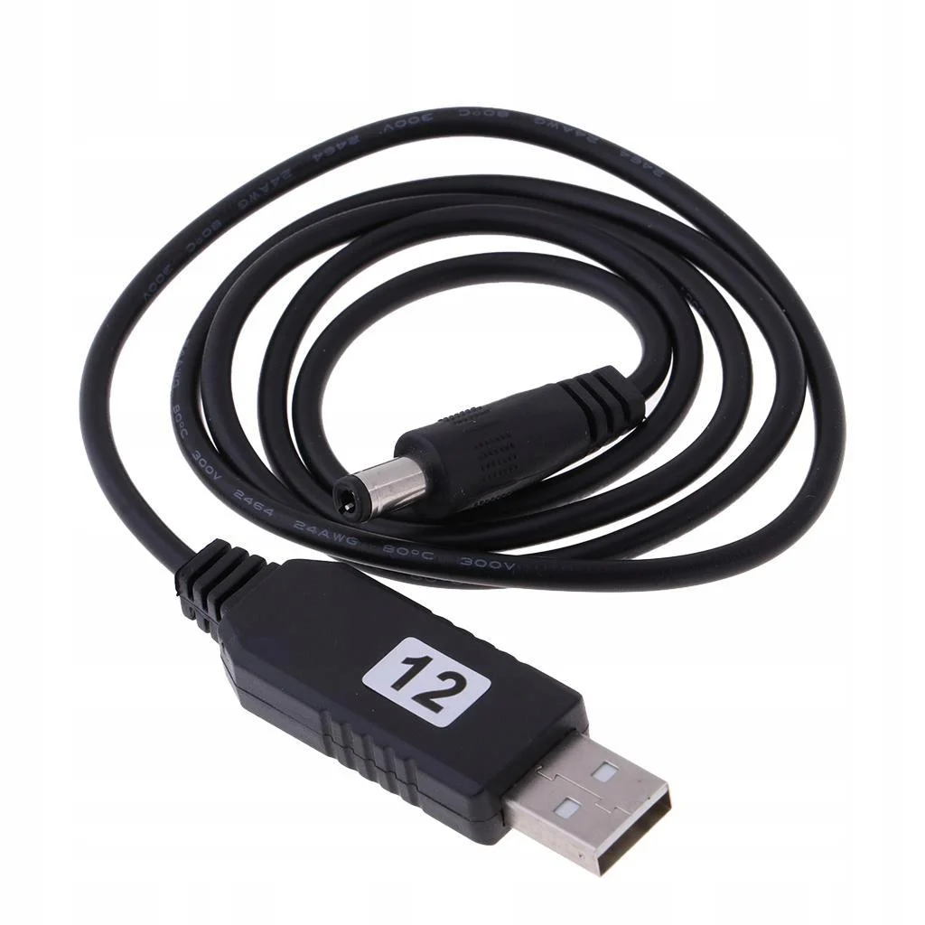 Кабель USB-DC5521 з DC-DC перетворювачем із 5V на 12V (830271) - фото 1