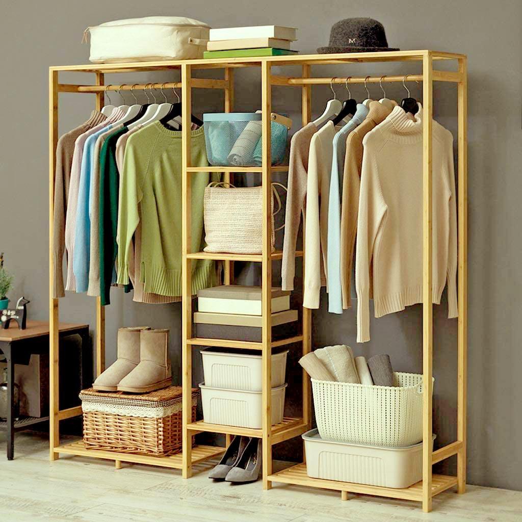 Вешалка-стойка для одежды из дерева Долна Ваниль (СВГ-003602)