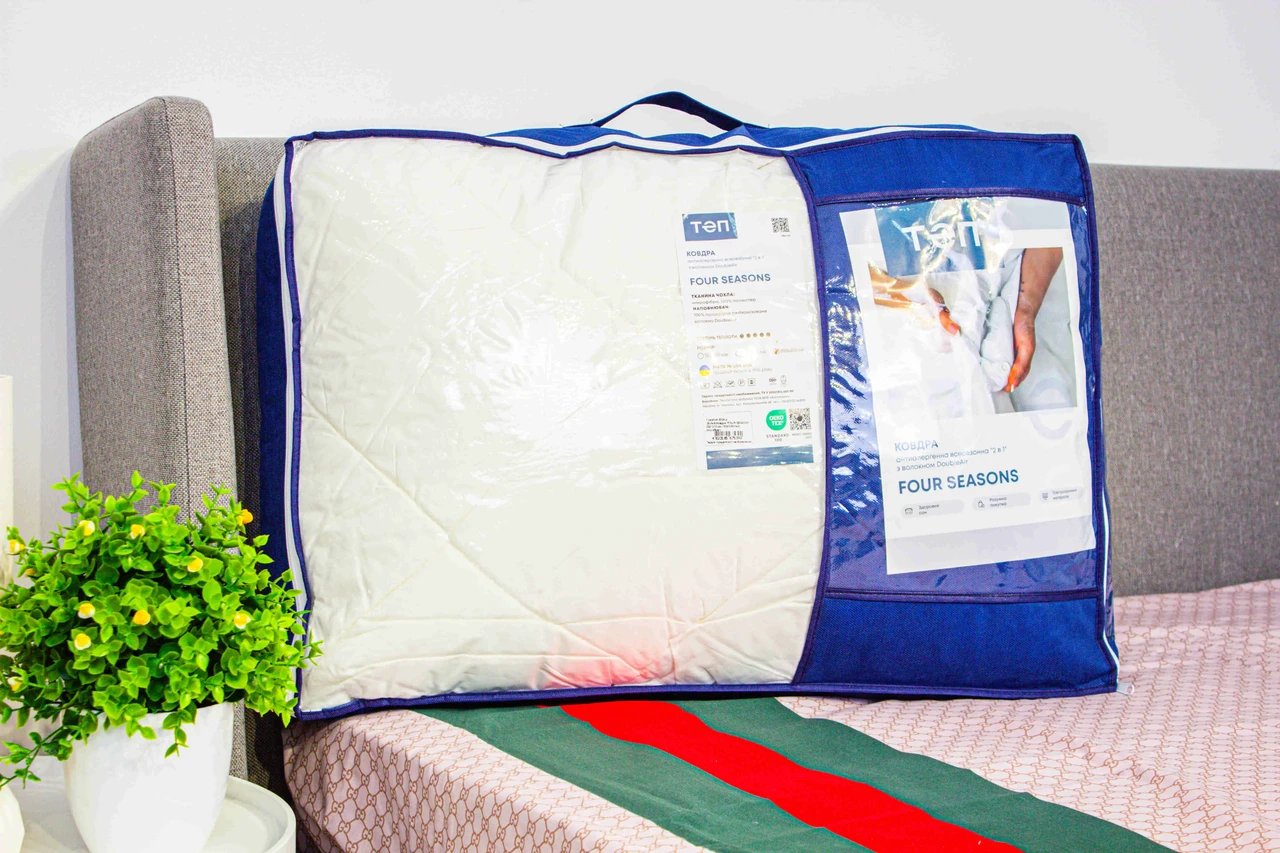 Одеяло антиаллергенное FRIENDLY FOUR SEASONS 2в1 полиэфирное 180х210 см (1-00201_22246) - фото 9
