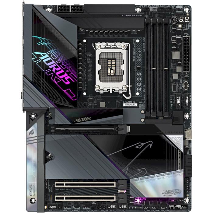 Материнская плата GIGABYTE Z890 AORUS MASTER ATX sLGA1851 Intel Z890 4xDDR5 5xM.2 4xSATA USB4 10GbE Black (31330710)