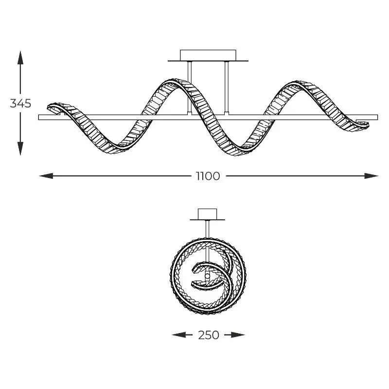 Люстра Zuma Line MX3170-1-3GT ATHESA - фото 2