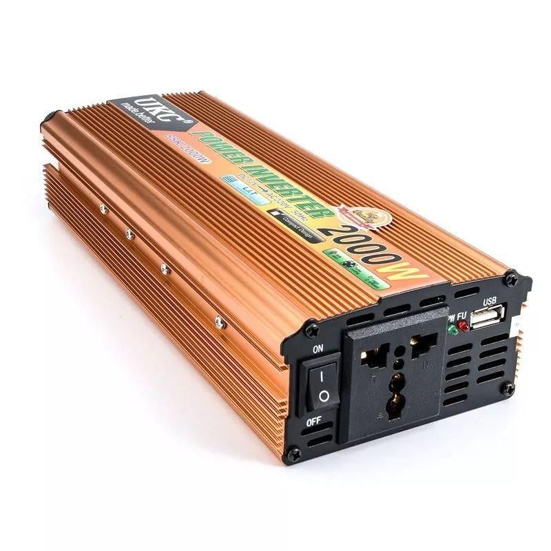 Інвертор 12V-220 UKC 2000W перетворювач напруги 12V-220V 1USB 1 розетка 2000 Вт - фото 8