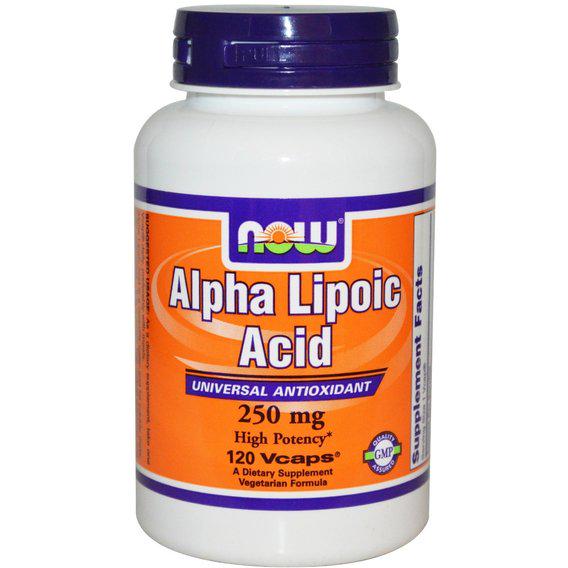 Альфа-ліпоєва кислота NOW Foods Alpha Lipoic Acid 250 мг 120 Veg Caps