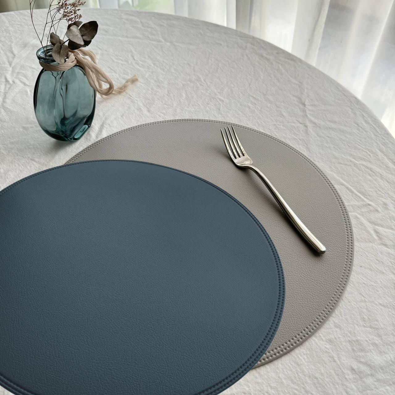 Комплект сервировочныхКовриков 38 см Черный с серым (BP-71-2/WS0932) - фото 1 Комплект сервировочныхКовриков 38 см Черный с серым (BP-71-2/WS0932) - фото 1