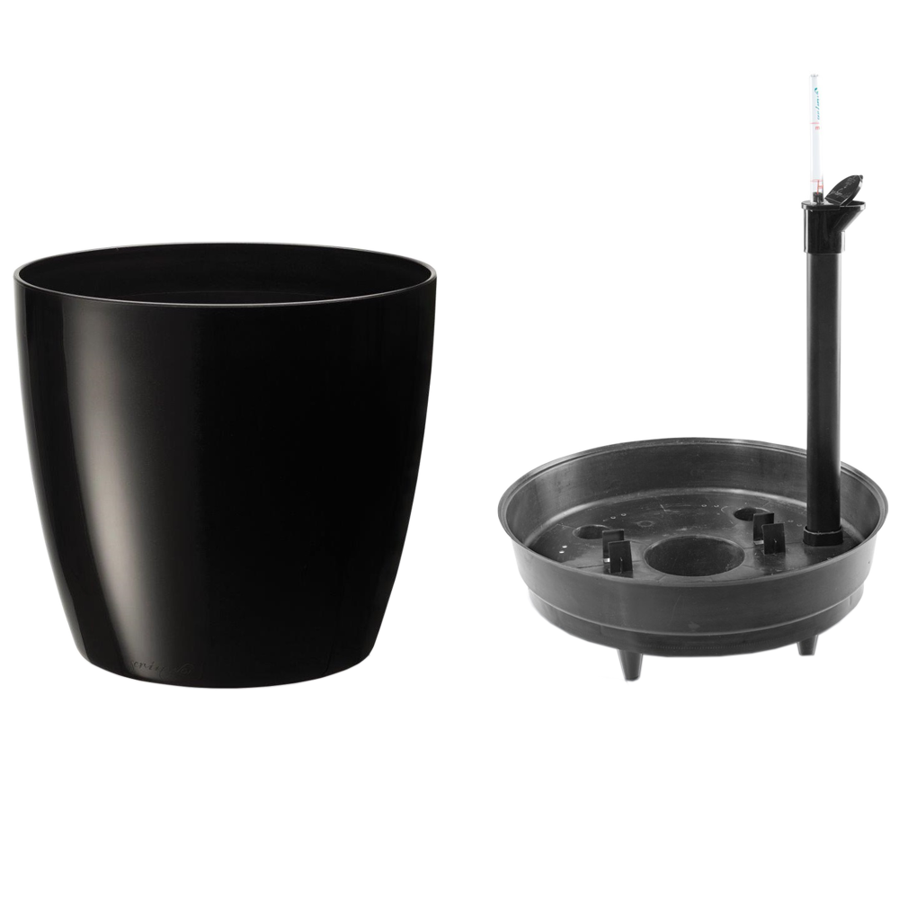 Горщик для квітів Serinova Ruby з автоматичним поливом 33 л Чорний (11544)