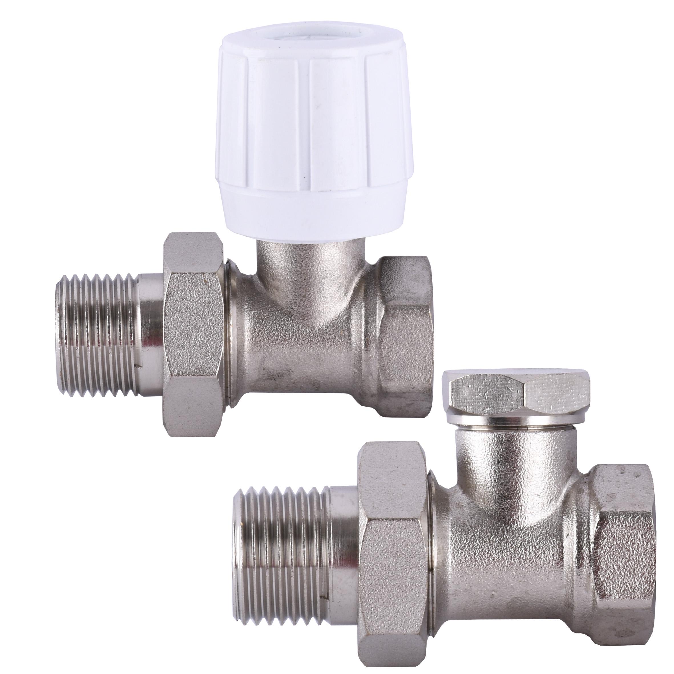 Краны радиаторные прямые Eco Technology 1/2" подача и отдача 5106 5108 (000014696)