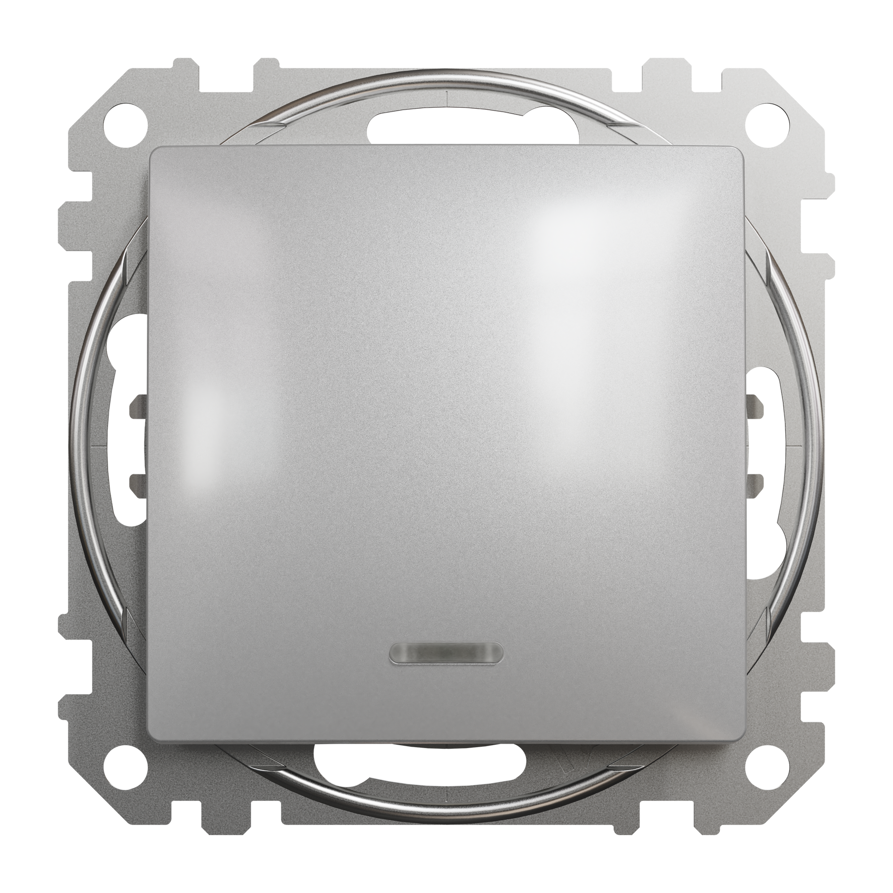 Перемикач одноклавішний Schneider Electric Sedna Design з підсвіткою Алюміній (SDD113106L) Перемикач одноклавішний Schneider Electric Sedna Design з підсвіткою Алюміній (SDD113106L)