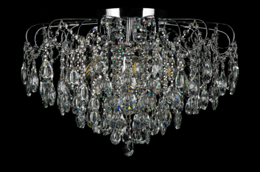 Хрустальная люстра L7540/8 CR Белый/Хром (AN000230)