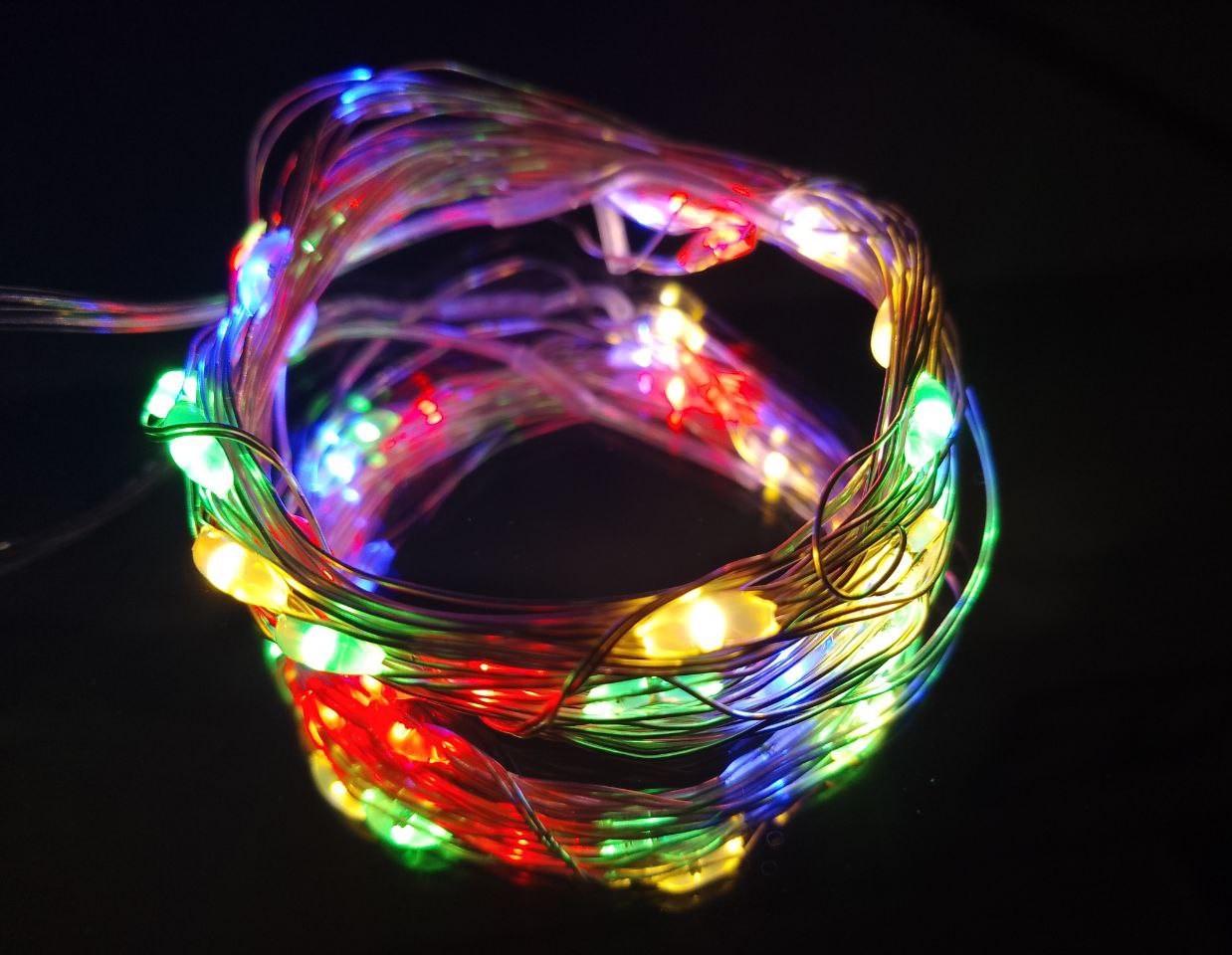 Гірлянда на батарейках Роса 30 LED RGB 3м (3XT2)