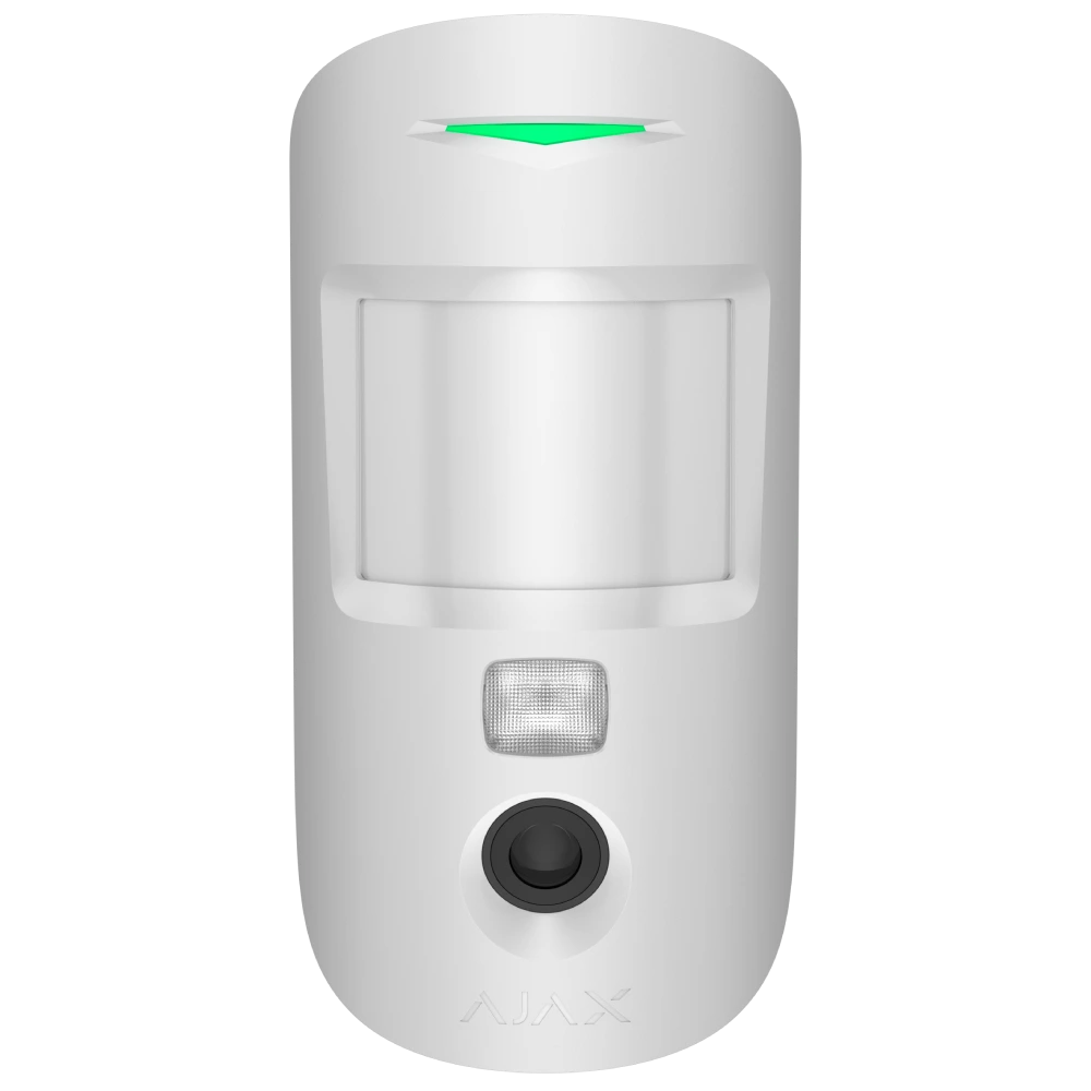 Извещатель движения беспроводной Ajax с камерой ИК детектор с фотофиксацией MotionCam HD/PhOD Jeweller White (529b3945)