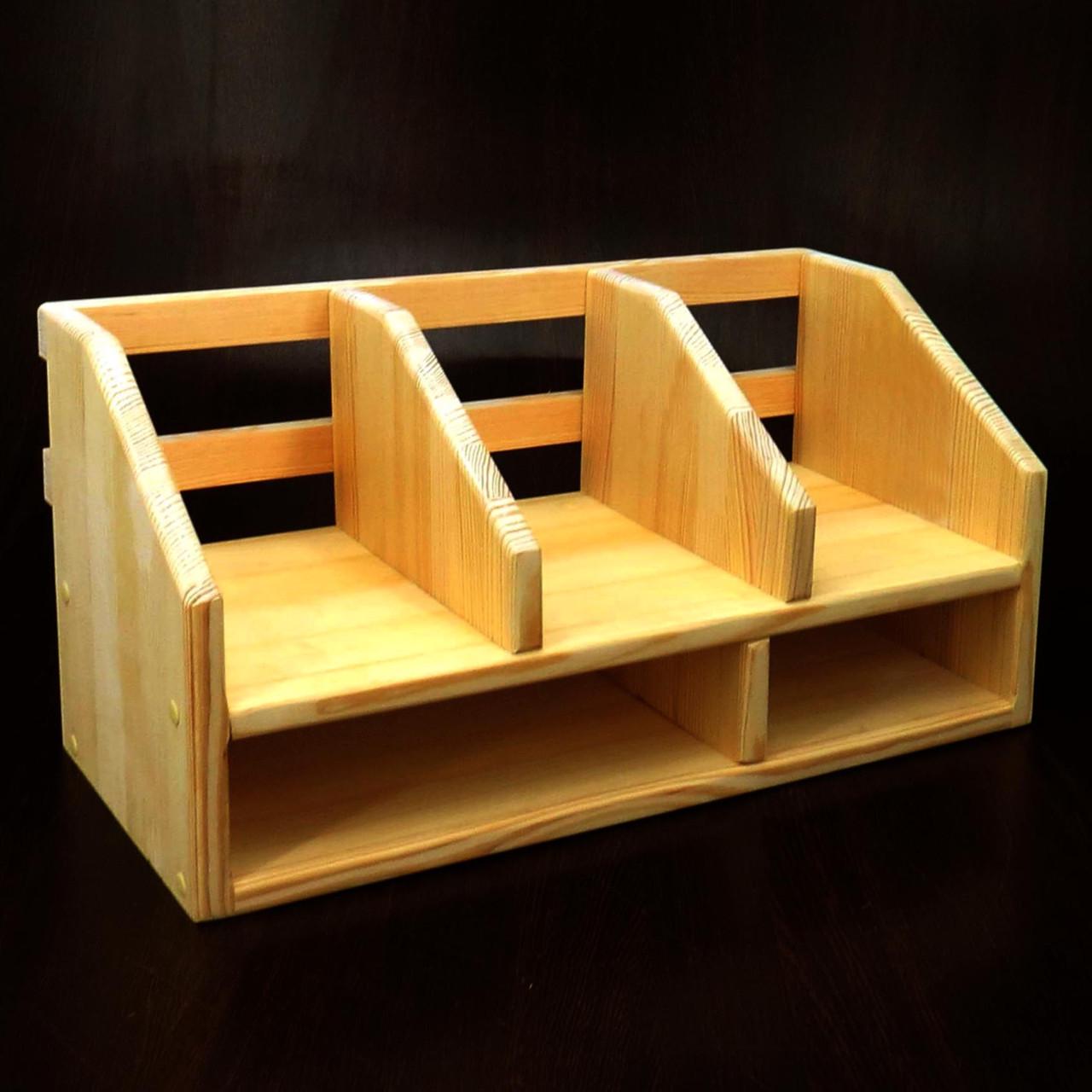 Полка книжная настольная из дерева Шафельд Карри (КПА-028203)