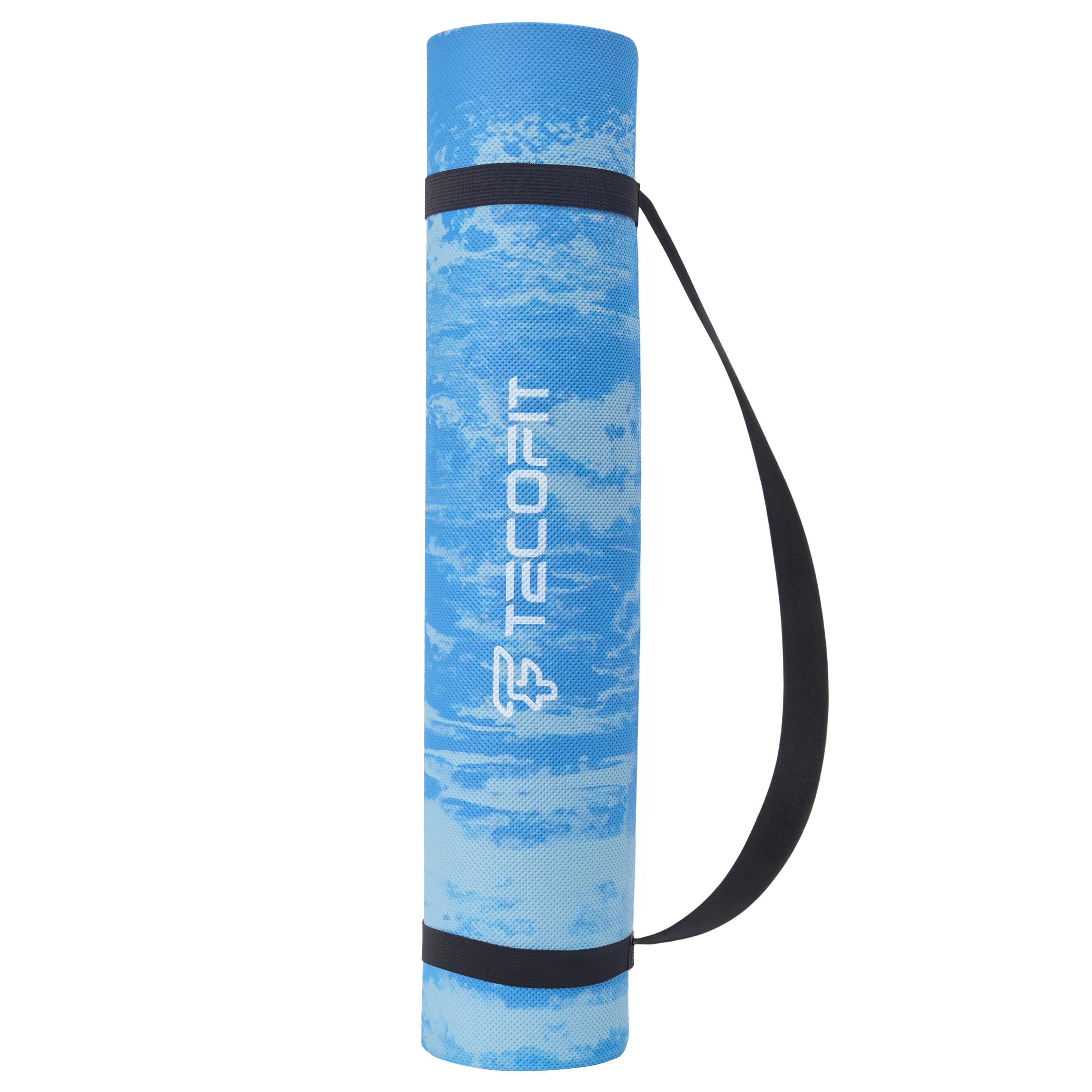 Коврик для йоги с чехлом EVA Голубой мрамор (TOP240214835)