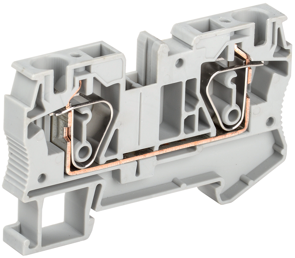 Клемма пружинная наборная УЕК КПИ 2в-6 52А 6 мм2 х 42,4х8,2х69,7 мм Серый (YZN11-006-K03)