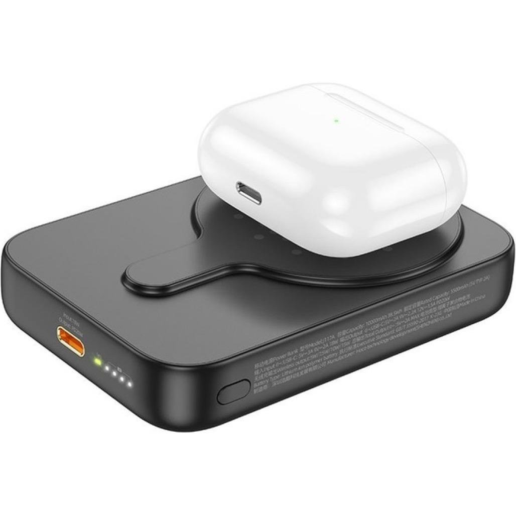 Внешний аккумулятор Hoco J117A Esteem MagSafe 10000 mAh 20W Black (605823) - фото 3 Внешний аккумулятор Hoco J117A Esteem MagSafe 10000 mAh 20W Black (605823) - фото 3