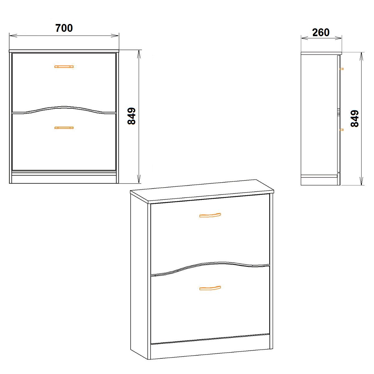 Тумба для взуття Компаніт ТО-2 26х70х84,9 см Бук - фото 2 Тумба для взуття Компаніт ТО-2 26х70х84,9 см Бук - фото 2