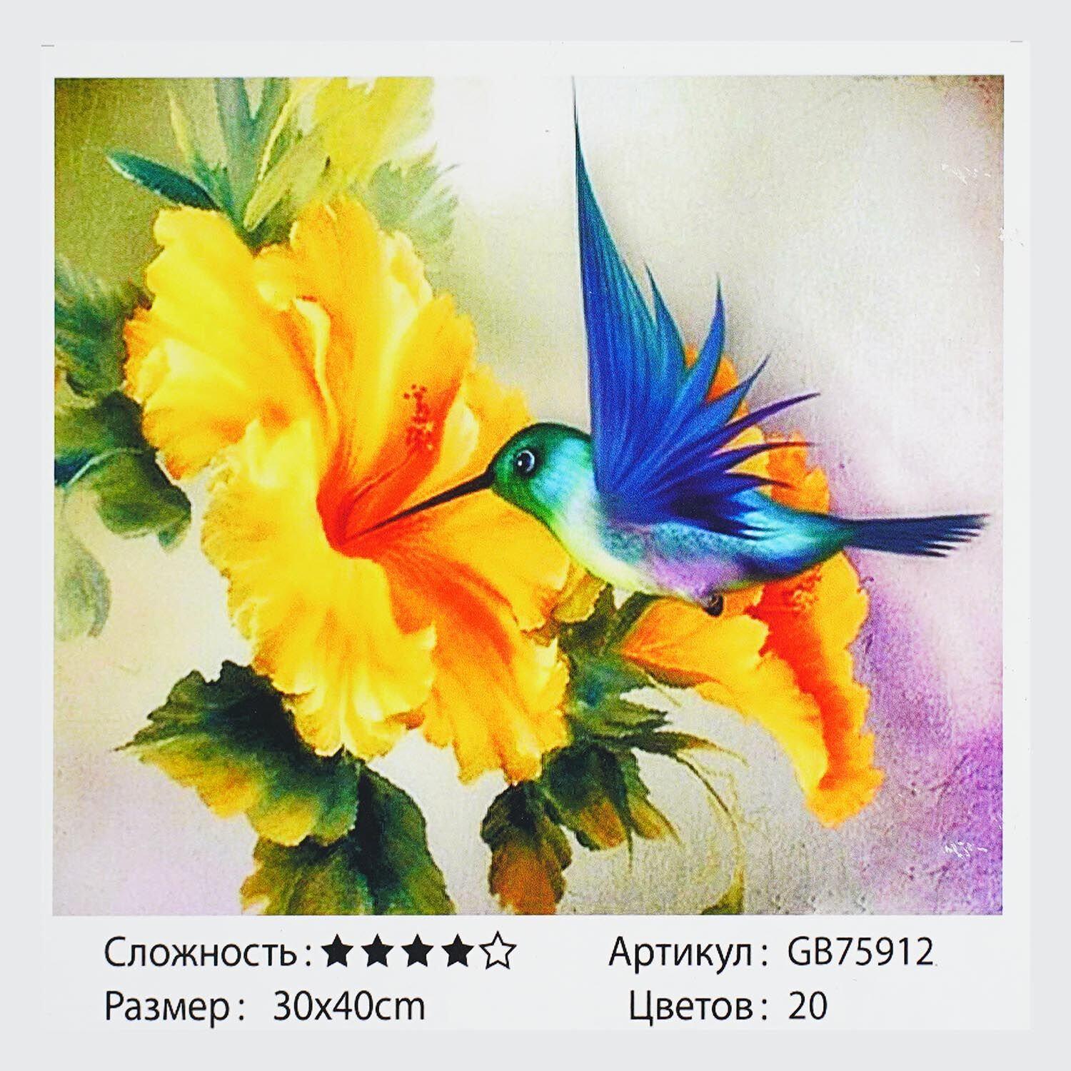 Алмазна мозаїка TK Group Колібрі 30х40 см (GB 75912)