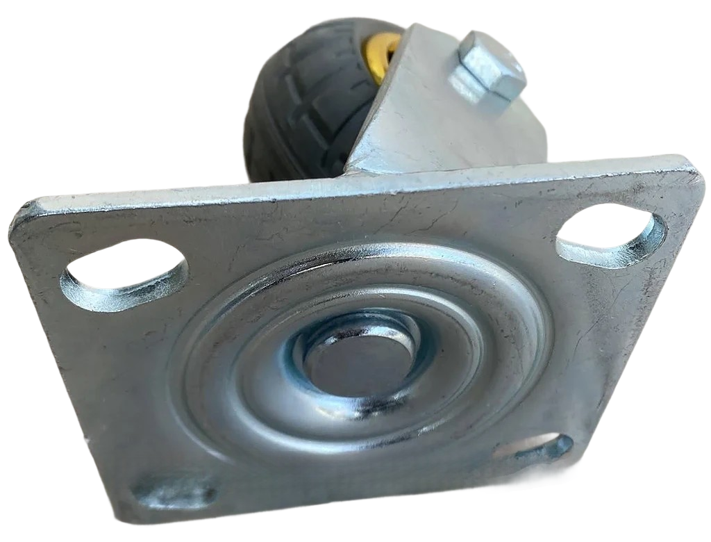 Колесо поворотное на шарикоподшипнике из эластичной резины 100 мм Серый (2332169112) - фото 6