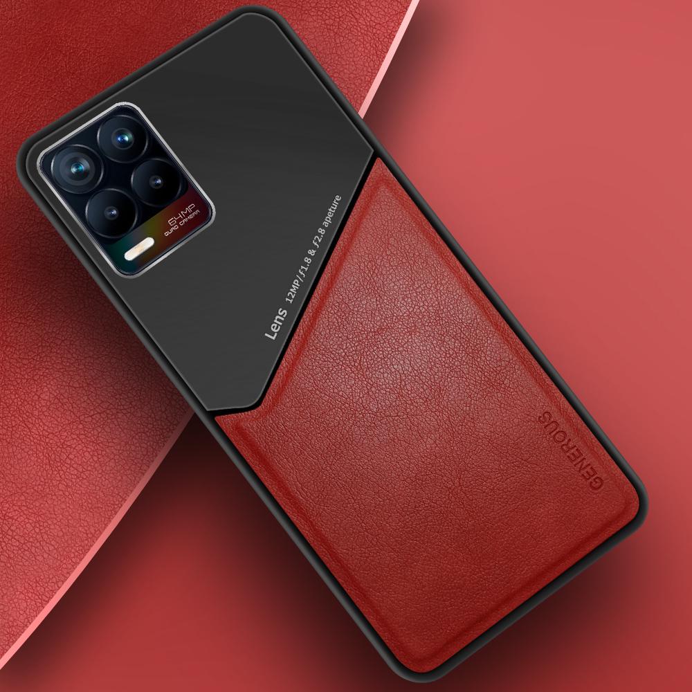 Комбинированный чехол Generous на Realme 8 Red (24154-2D)