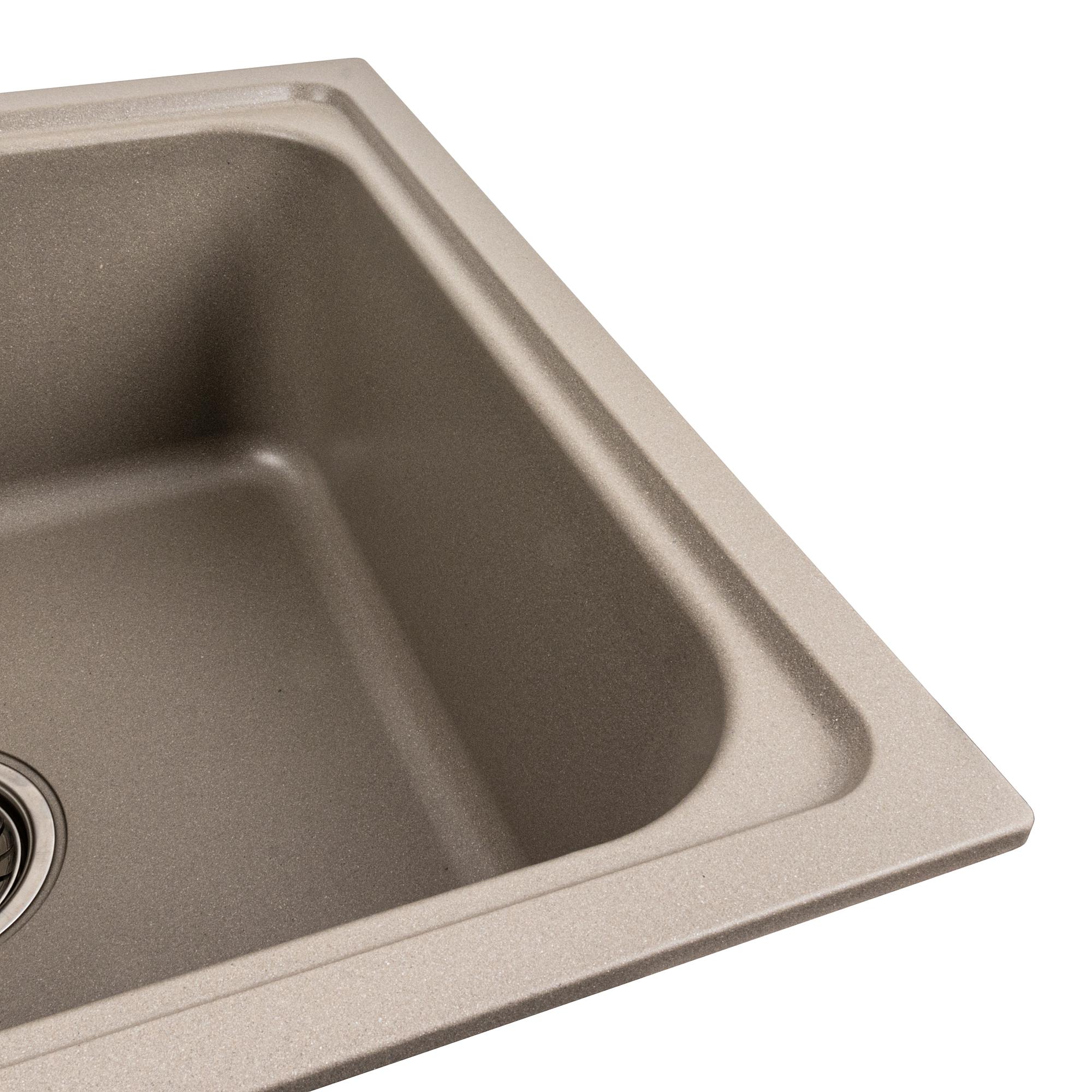 Мийка кухонна Platinum PLS-A39640 дві чаші гранітна прямокутна 785x498 мм Бежевий (25963607) - фото 3 Мийка кухонна Platinum PLS-A39640 дві чаші гранітна прямокутна 785x498 мм Бежевий (25963607) - фото 3