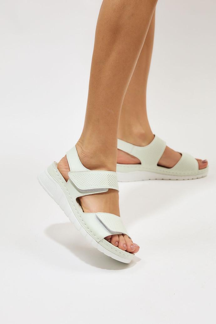 Босоножки женские ALLSY кожаные р. 38 Зеленый (195331)