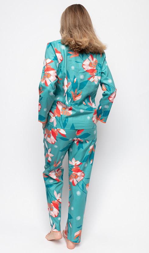 Пижама женская Cyberjammies Coco 9570-9571 12/M Зеленый с цветочным принтом (5051877440937) - фото 2