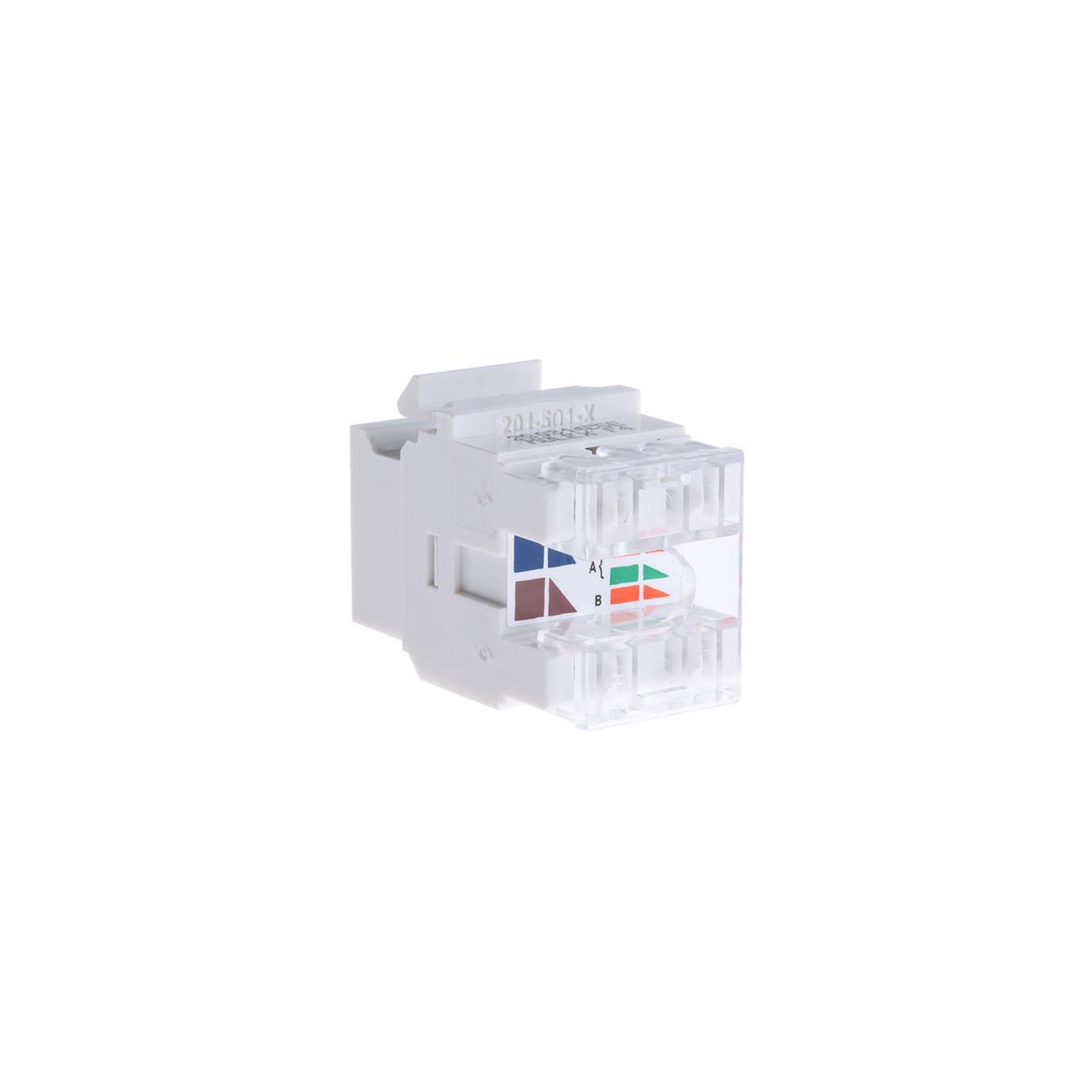 Модуль Molex Keystone KSJ-00032-02 1хRJ45/UTP/Cat 5е Белый 20х25 мм (559575) - фото 1