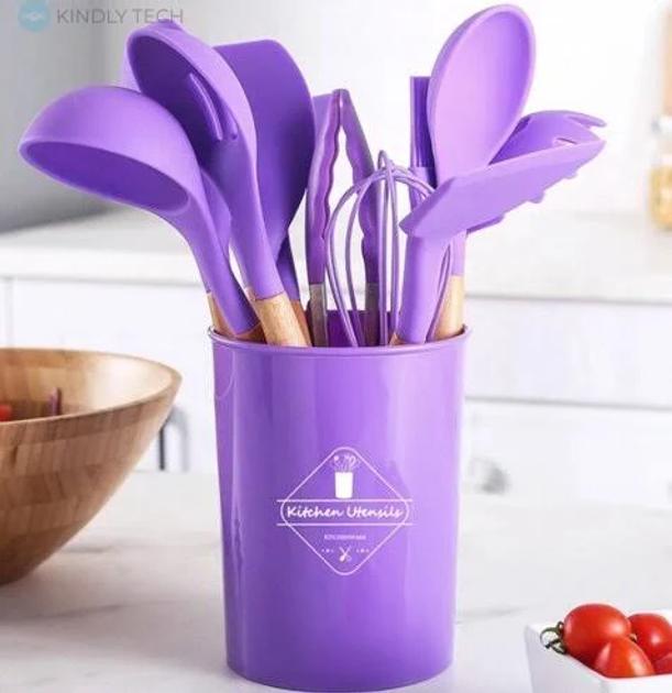 Набор кухонных принадлежностей Kitchen Set RB-2239 силиконовый 12 пр. Фиолетовый (RB2239\4) - фото 1 Набор кухонных принадлежностей Kitchen Set RB-2239 силиконовый 12 пр. Фиолетовый (RB2239\4) - фото 1